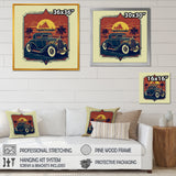 Green And Orange Reflections Of Retro Cars - Cars Retro Canvas Wall Art