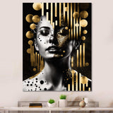 Golden Fluidity Of Womanhood I - Fashion Canvas Wall Art