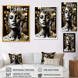 Golden Fluidity Of Womanhood I - Fashion Canvas Wall Art