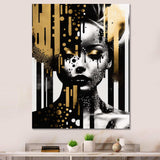 Golden Fluidity Of Womanhood IV - Fashion Canvas Wall Art