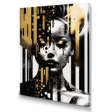 Golden Fluidity Of Womanhood IV - Fashion Canvas Wall Art