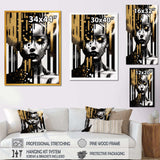 Golden Fluidity Of Womanhood IV - Fashion Canvas Wall Art