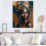 African Chromatic Woman II - Fashion Canvas Wall Art