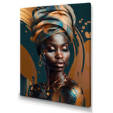 African Chromatic Woman II - Fashion Canvas Wall Art