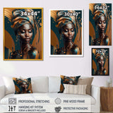 African Chromatic Woman II - Fashion Canvas Wall Art