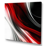 Red Black Infinite Ripples I - Abstract Canvas Wall Art