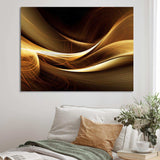 Gold Elegant Modern Sofa I - Abstract Canvas Wall Art