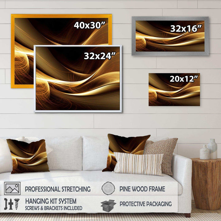 Gold Elegant Modern Sofa I - Abstract Canvas Wall Art