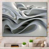 Grey Infinite Ripples - Abstract Canvas Wall Art