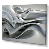 Grey Infinite Ripples - Abstract Canvas Wall Art