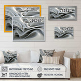 Grey Infinite Ripples - Abstract Canvas Wall Art