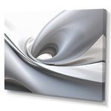 White Grey Contemplative Abstraction - Abstract Canvas Wall Art