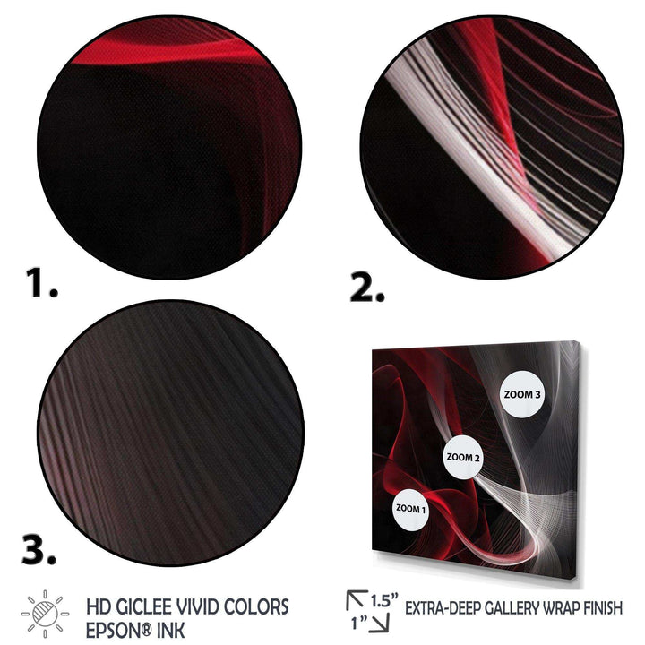 Red Black Contemplative Abstraction I - Abstract Canvas Wall Art