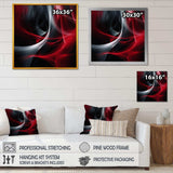 Red Black Contemplative Abstraction X - Abstract Canvas Wall Art