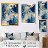 Blue And White Abstracted Liquid Art III - Abstract Canvas Wall Art