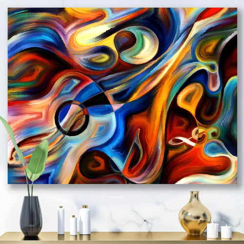 Abstract Music and Rhythm - Modern Bedroom Wall Art
