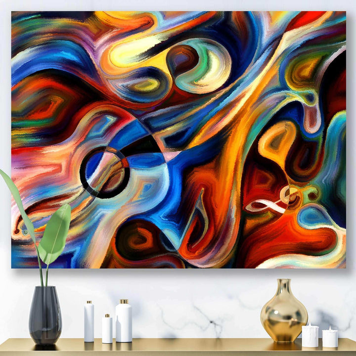 Abstract Music and Rhythm Canvas Canvas