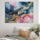 Exploring The Depths Of Pink Geode IV - Abstract Canvas Wall Art