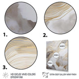 Gold And Grey Abstracted Line Artistry V - Abstract Canvas Wall Art