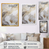 Gold And Grey Abstracted Line Artistry V - Abstract Canvas Wall Art