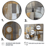 Gold And Grey Radical Simplicity I - Abstract Canvas Wall Art