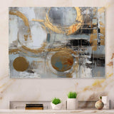 Gold And Grey Radical Simplicity II - Abstract Canvas Wall Art