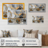 Gold And Grey Radical Simplicity II - Abstract Canvas Wall Art