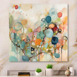 Pink Blue Minimalims Fludity I - Abstract Canvas Wall Art