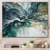 Green Blue Marbled Dreamscape II - Abstract Canvas Wall Art