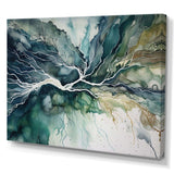 Green Blue Marbled Dreamscape II - Abstract Canvas Wall Art