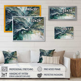 Green Blue Marbled Dreamscape II - Abstract Canvas Wall Art