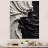 Black White Marbled Dreamscape I - Abstract Canvas Wall Art