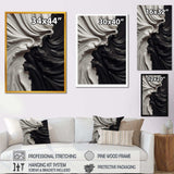 Black White Marbled Dreamscape I - Abstract Canvas Wall Art