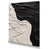 Black White Marbled Dreamscape II - Abstract Canvas Wall Art