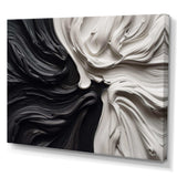 Black White Marbled Dreamscape IV - Abstract Canvas Wall Art