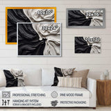 Black White Marbled Dreamscape IV - Abstract Canvas Wall Art