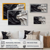 Black White Marbled Dreamscape V - Abstract Canvas Wall Art