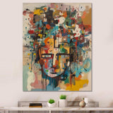 Abstract Face Portrait II - Abstract Canvas Wall Art