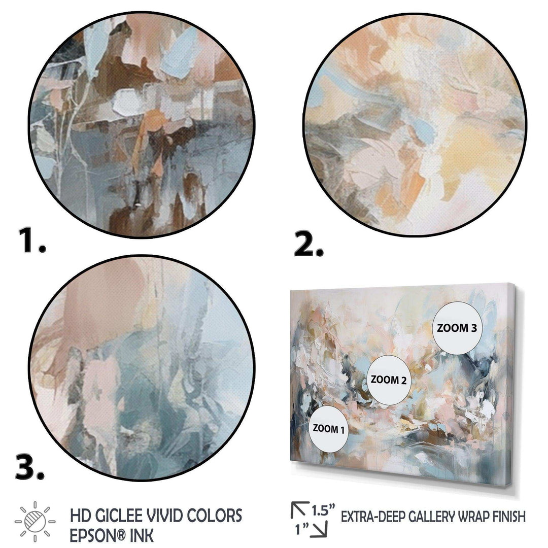 Delicate Brushstrokes Abstract Painting IV - Abstract Canvas Wall Art