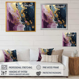 Purple And Blue Movements In Paint III - Abstract Canvas Wall Art