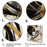 Black And Gold The Art Of Chaos V - Abstract Canvas Wall Art