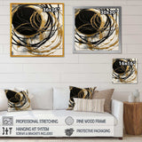 Black And Gold The Art Of Chaos V - Abstract Canvas Wall Art