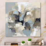 Beige And Grey Unbounded Creativity I - Abstract Canvas Wall Art