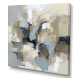 Beige And Grey Unbounded Creativity I - Abstract Canvas Wall Art