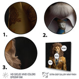 Yellow Lion In Suit - Lion Fashion Canvas Wall Art