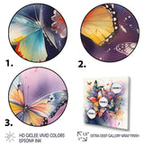 Purple Butterflies In The Air - Butterfly Wall Art Prints