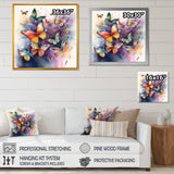Purple Butterflies In The Air - Butterfly Wall Art Prints