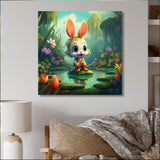 Cute Bunny - Rabbit Bedroom Wall Art