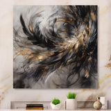 Gold And Black Expressions Of Freedom I - Geometric Canvas Wall Art