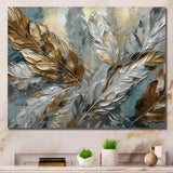 Silver And Gold Expressions Of Freedom I - Geometric Canvas Wall Art